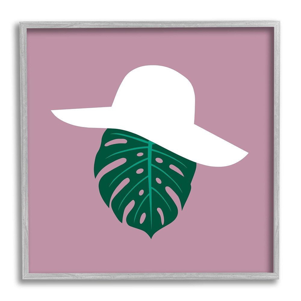 6345 Tropical Look Fashion Monstera Leaf Floppy Hat